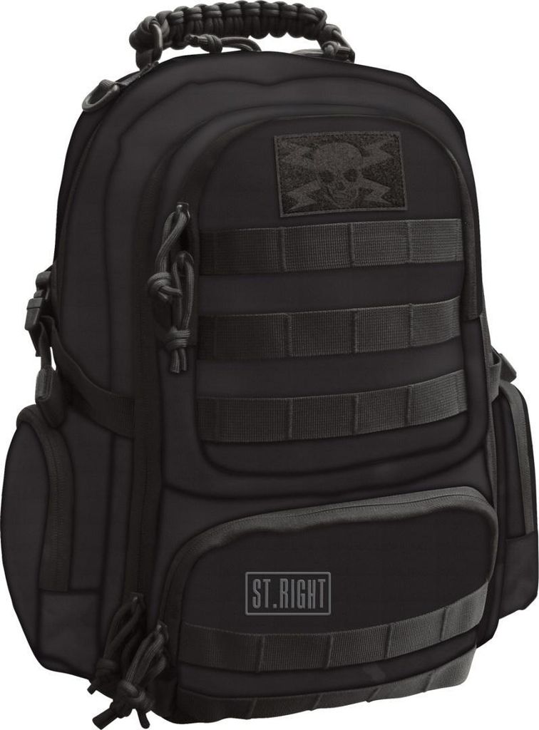 Militärischer Schwarzer 4-Kammer-Rucksack Produktbild 