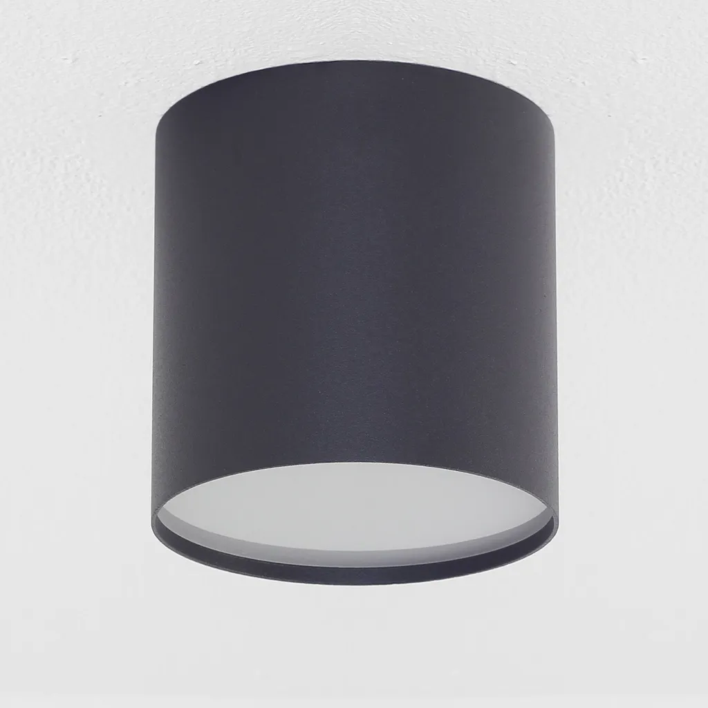 Luminaire LED noir en acier avec diffuseur plexi POINT PLEXI 6526 - 5