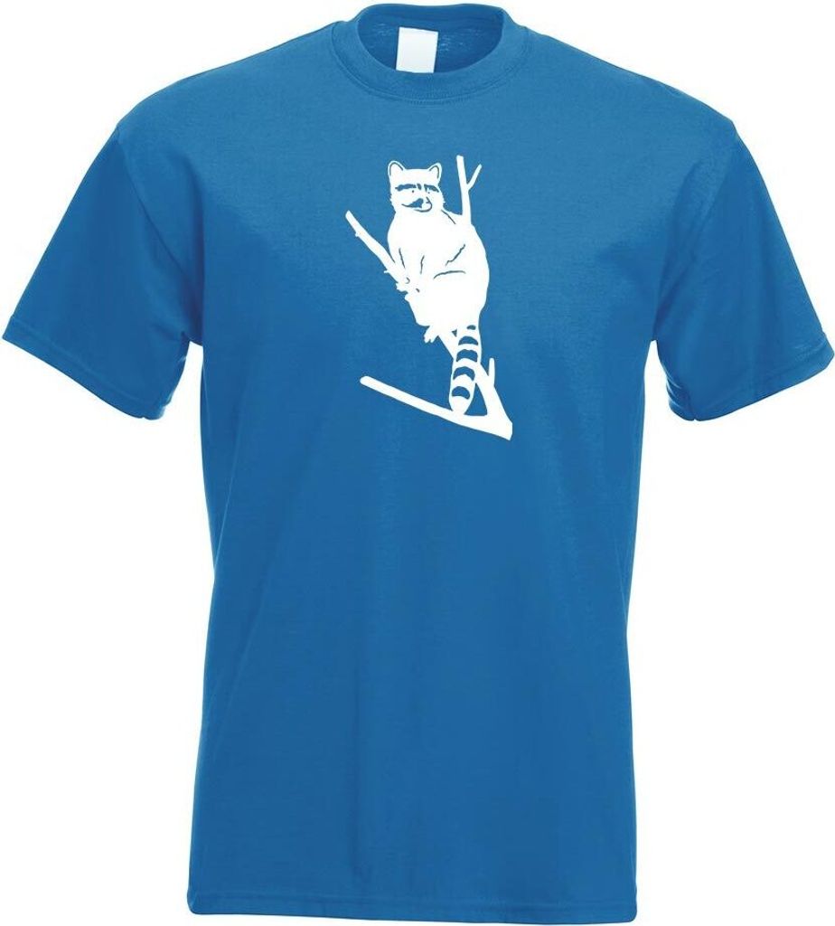 Kiwistar - T-Shirt - royal - Waschbär Motiv 1 - Pelz Herren Funshirt Bedruckt Design Sprüche Spruch Motive - mit Motiv Bedruckt - Funshirt Design...