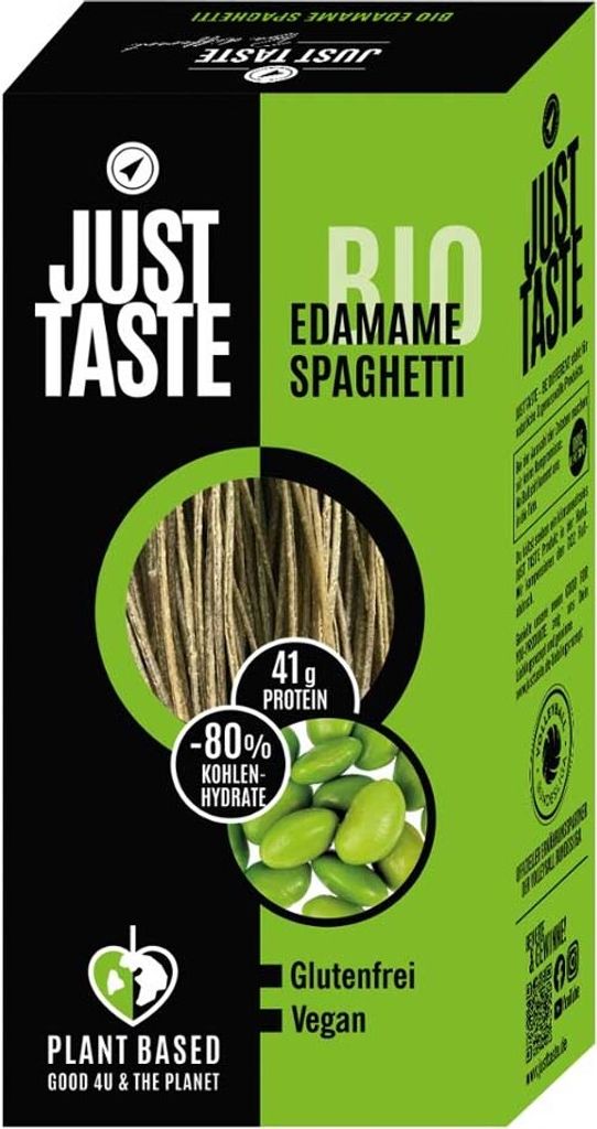 JUST TASTE – Edamame Spaghetti – Die neue Gemüse Pasta – 250g