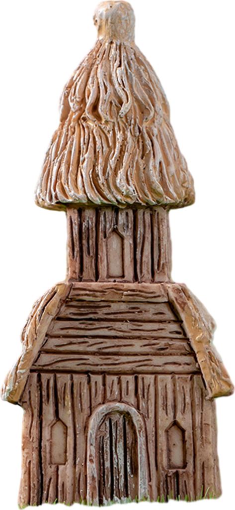 Reetdachhaus-Ornament, Mikro-Landschaft, rustikaler Stil, kompakte Größe, umweltfreundliche Hausdekoration für das Home Office