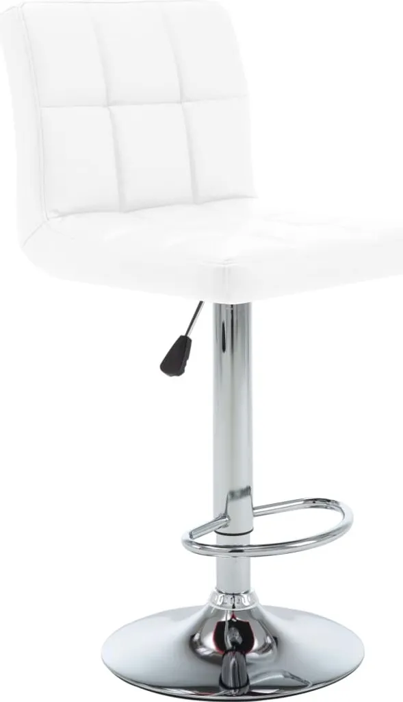 Sgabelli da Bar Regolabili vidaXL Bianco Similpelle - Set da 2 Pz - 11