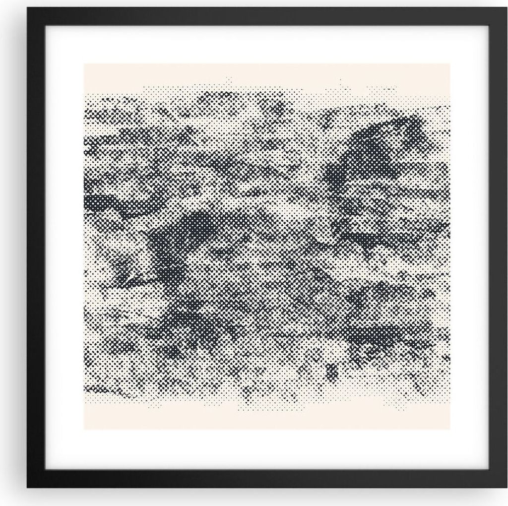 Gerahmtes Poster - Schwarzer Rahmen - Schwarz Hintergrund Farbe - 40x40 cm - Wand Bild - Wanddeko - Wandbilder - Kunstposter - Wandposter - Bilderr...