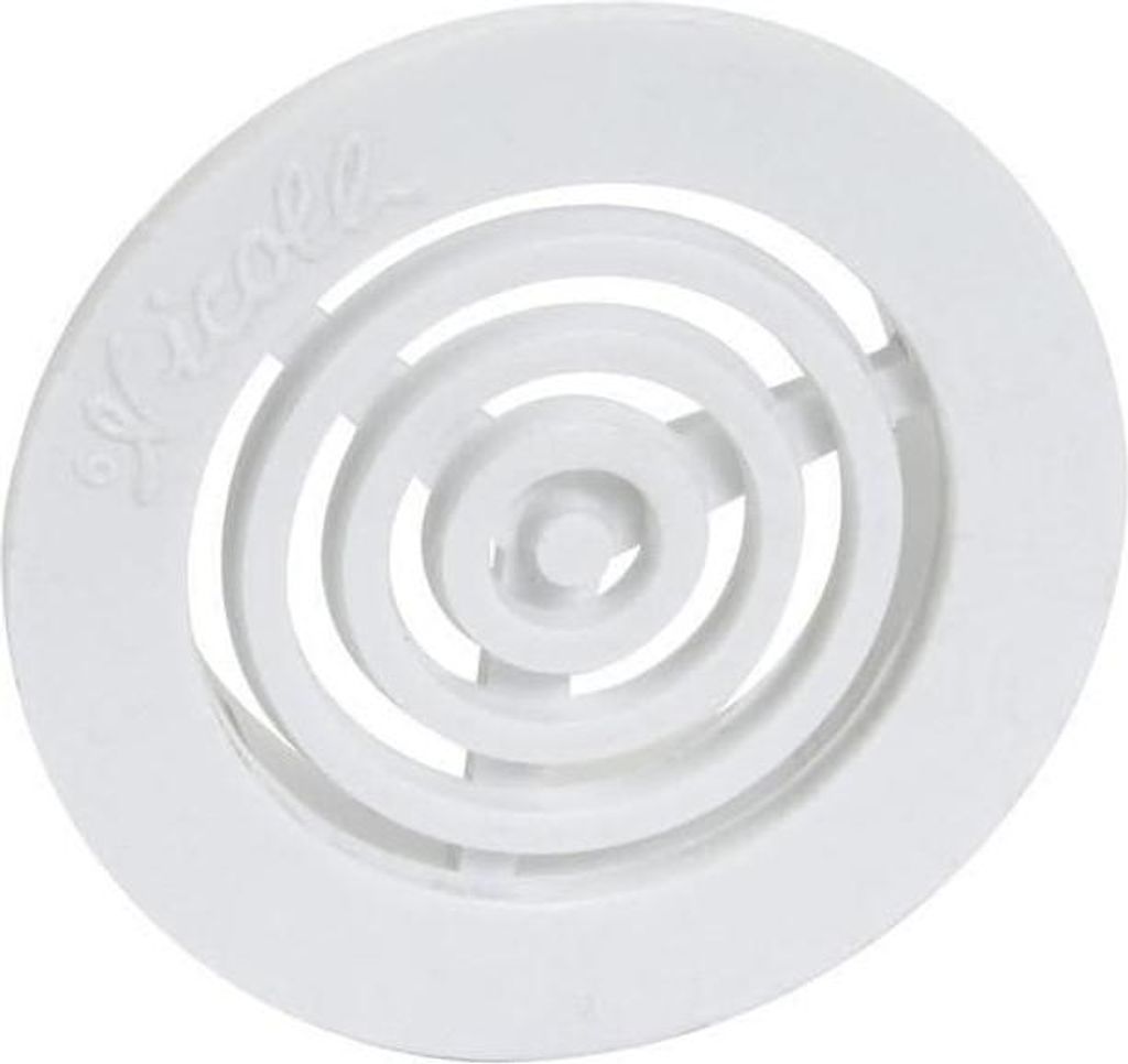 Rundes Lüftungsgitter Ø35 mm ohne Fliegengitter NICOLL für Schreinerei - Weiß - B33