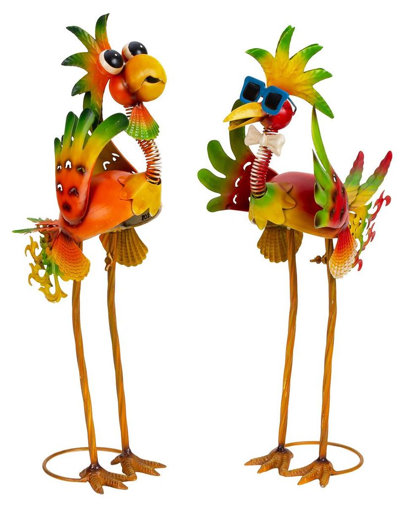 Mel-O-Design 8024 Metall Vogel bunt stehend 2er Set Produktbild 