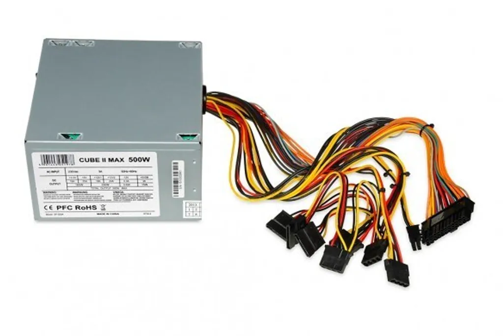 Alimentation PC ATX 500W iBox CUBE II pour Ordinateur de Bureau Argent