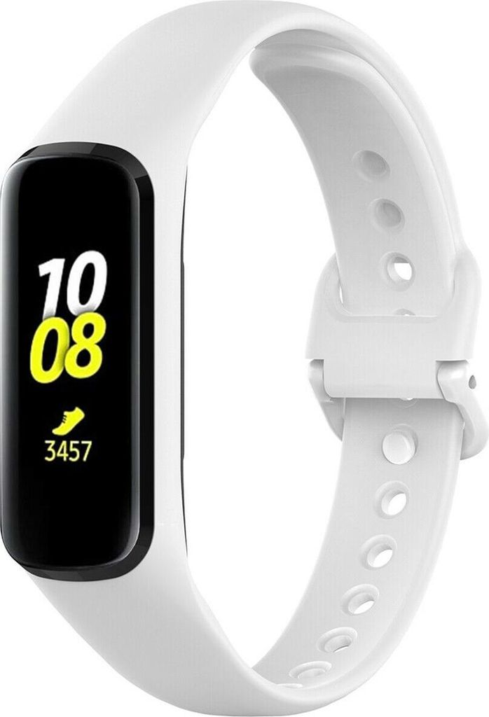 Silikon-Smartwatch-Armband – Passend für Samsung Galaxy Fit 2 – Weiß – Strap-it Uhrenarmband / Armband