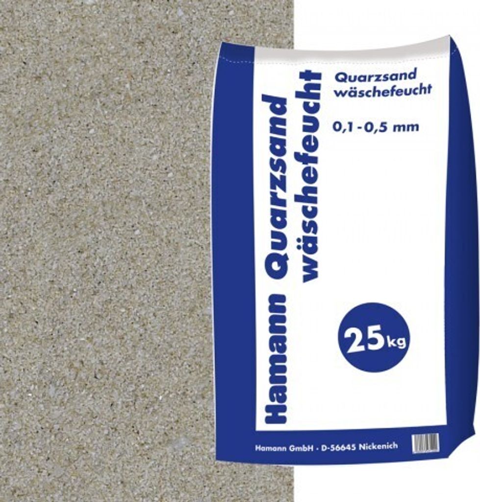 Hamann Mercatus Quarzsand wäschefeucht 0,1-0,5 mm 25 kg Produktbild 