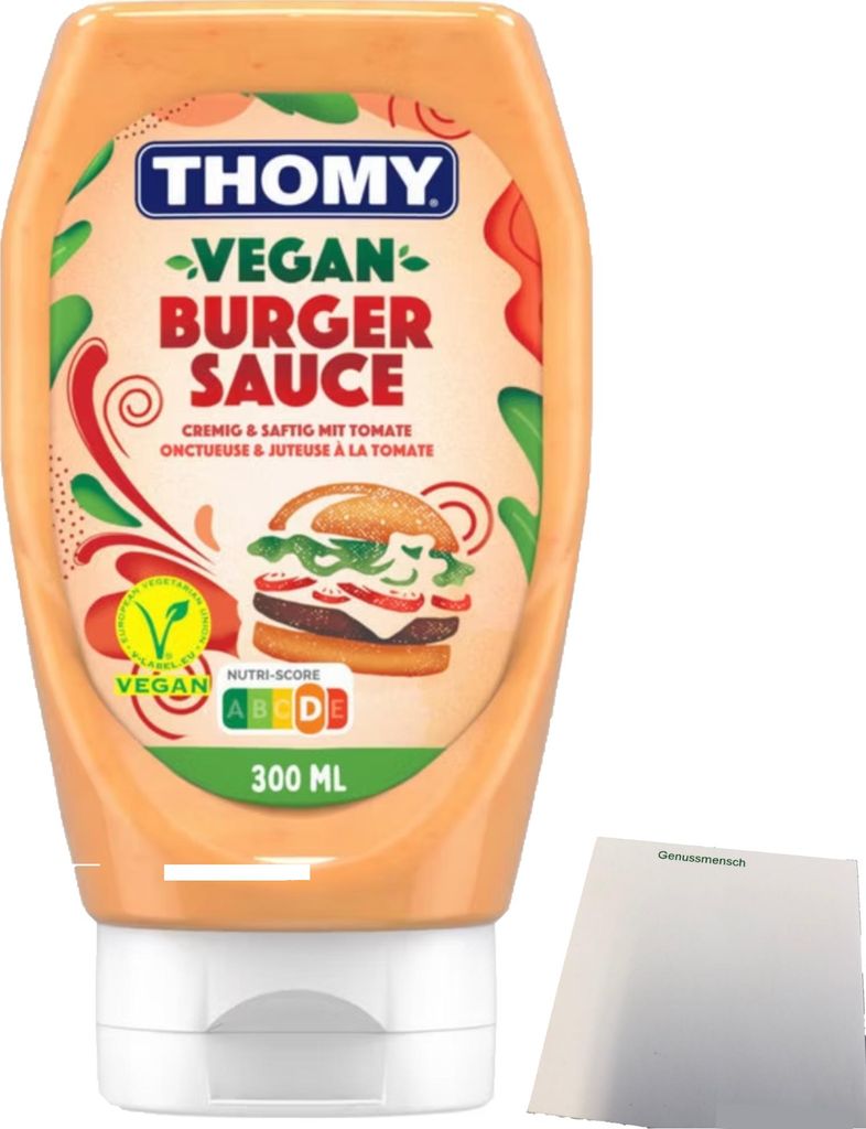 Thomy Vegan Burger Sauce (300ml Flasche) + usy Block