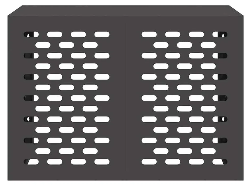 Cache compresseur climatisation Noir 100x50x70cm - Acier solide - 5