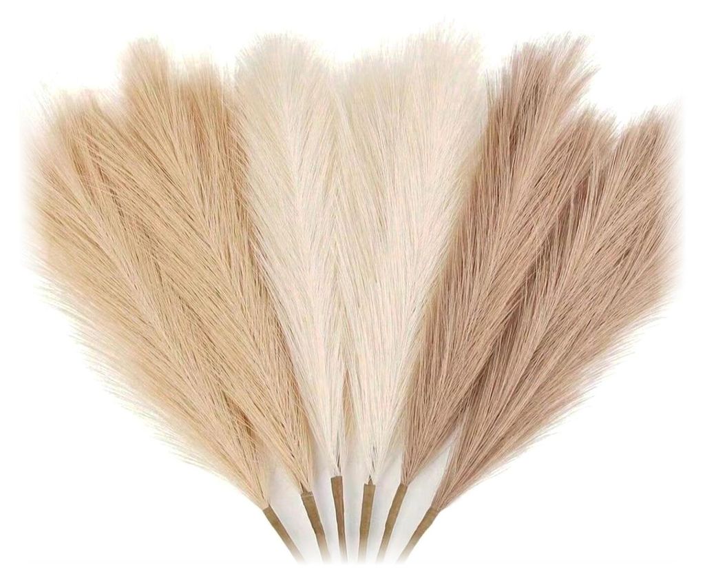 6er Set Pampasgras Kunstblumen 50 cm Boho Deko für Zuhause Produktbild 