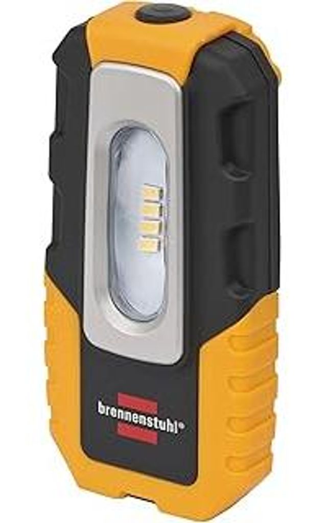 Brennenstuhl LED Akku Handleuchte HL DA 40 MH/Robuste Akku Arbeitsleuchte mit Schalter und integriertem Magnet (Handlampe mit 200lm und bis zu 3h L...
