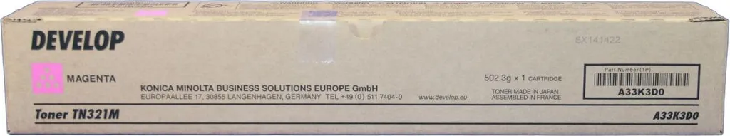 Toner compatible Develop TN321M magenta pour impression de bureau quotidienne