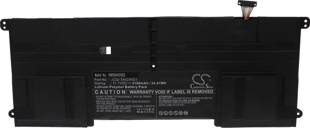 vhbw Akku kompatibel mit Asus Taichi 21 Notebook (3100 mAh, 11,1 V, Li-Polymer)