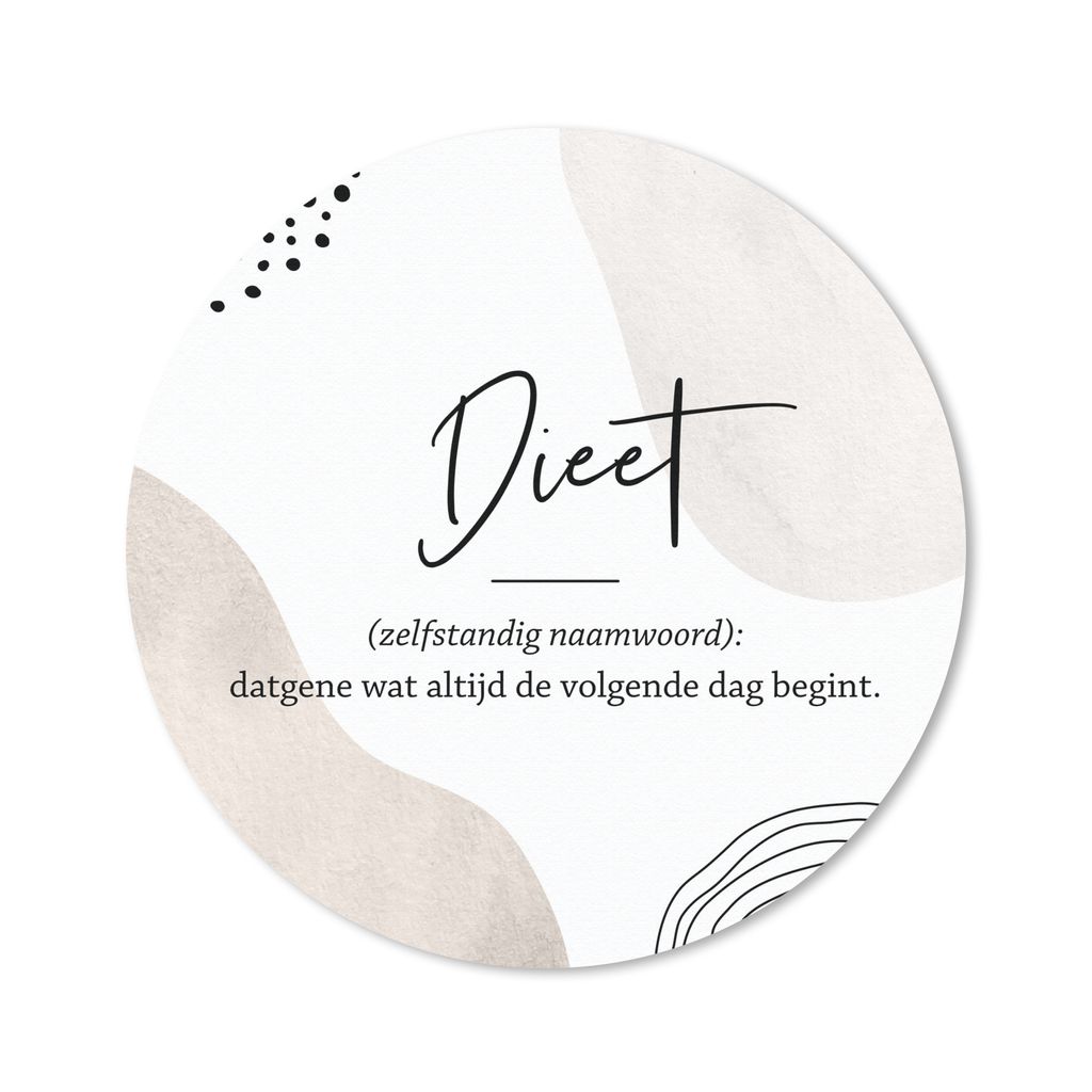 MuchoWow Mauspad Mousepad Sprichwörter - Zitate - Diät - Wörterbuch - Diät Definition 20x20 cm - Mousepads - Maus Mat - Pad - Mausunterlage -...