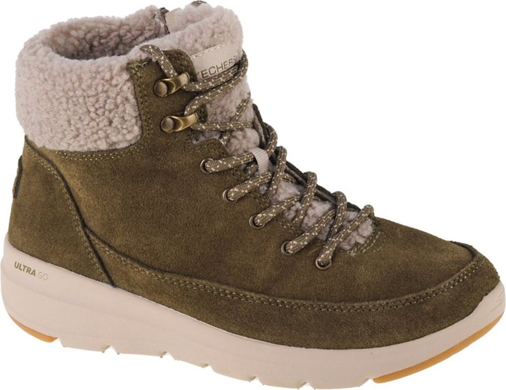 Skechers Glacial Ultra - Woodlands - Olive Veloursleder Größe: 36 Normal