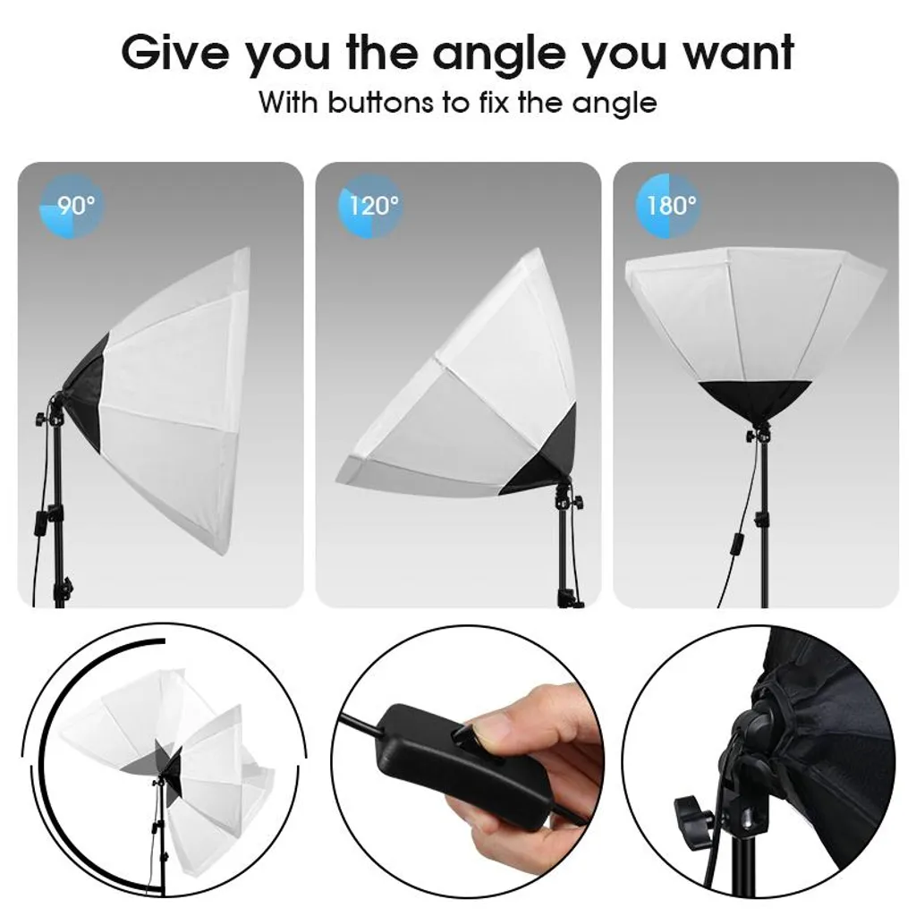Solution Éclairage Photo Doux Octogonal contre Ombres Portées LED - 4