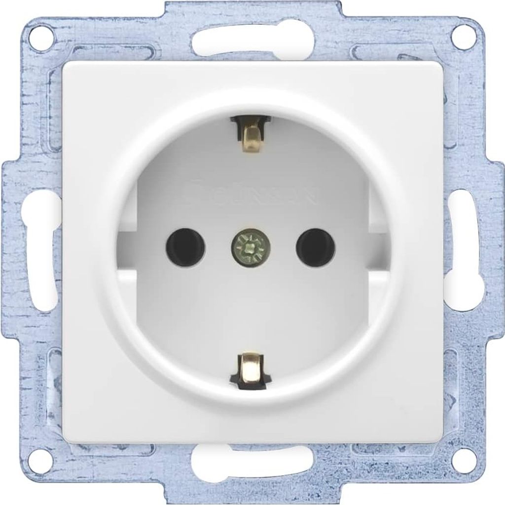 Gunsan VISAGE + MODERNA Modul Steckdose Schutzkontakt Weiss Produktbild 