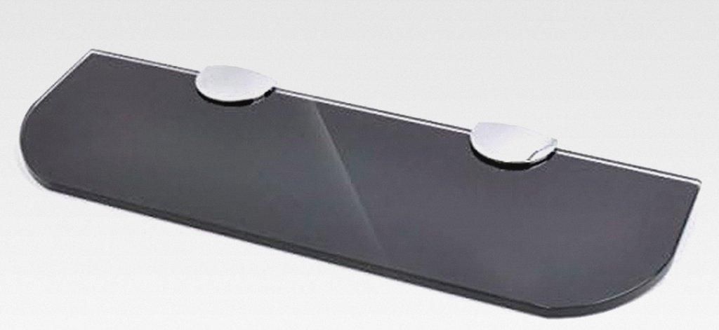 Glasablage mit abgerundeten Ecken, 3 Größen (300 mm, 400 mm, 500 mm) und 3 Farben (transparent, weiß, schwarz) für Badezimmer, Küche, Schlafzi...
