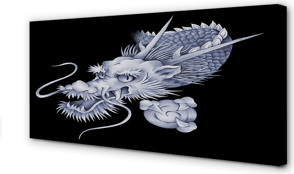 Leinwandbild 140x70 Wandkunst Japanischer Drachenkopf
