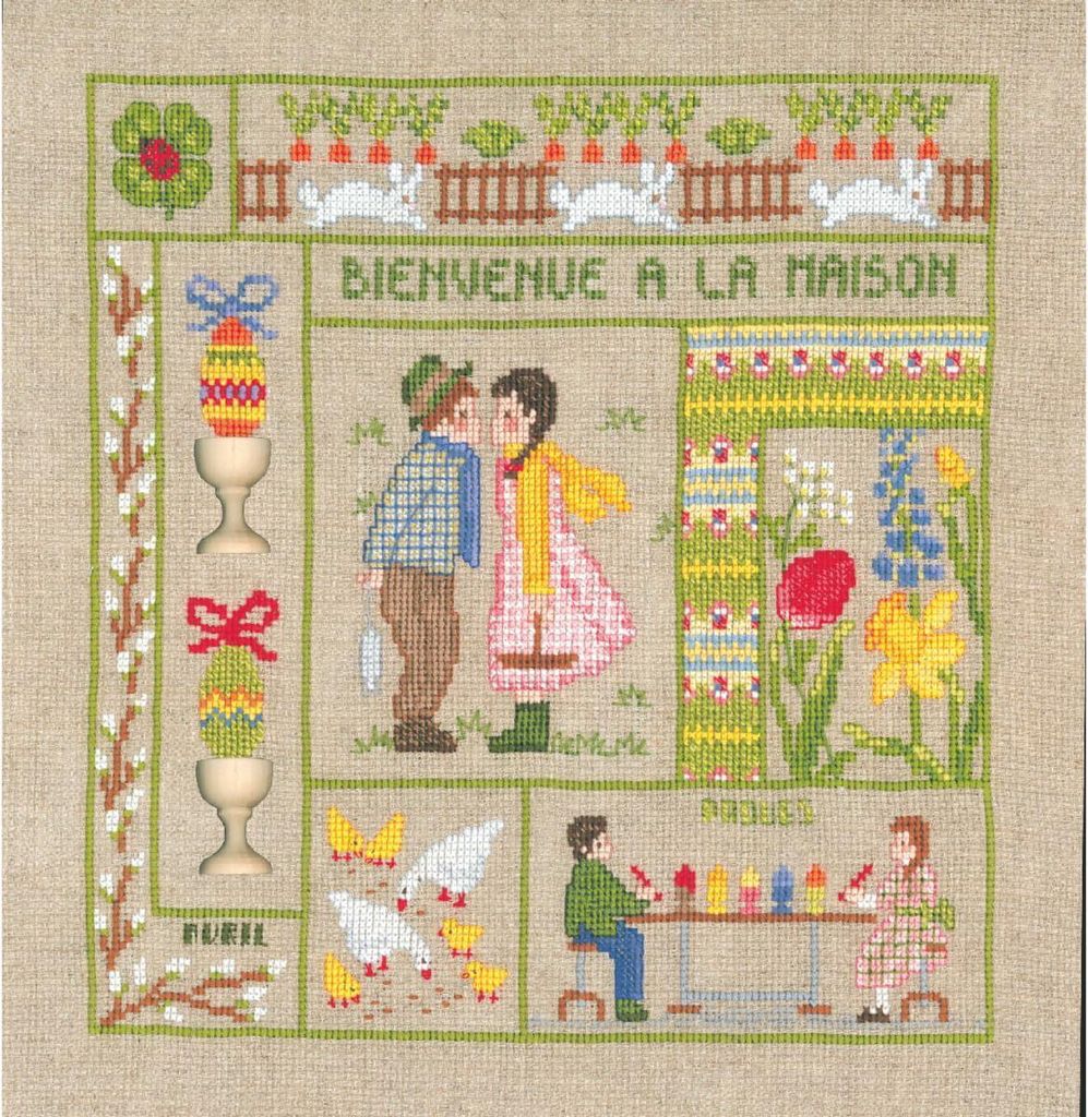 Le Bonheur des Dames Kreuzstich Set "Willkommen April", Produktbild 
