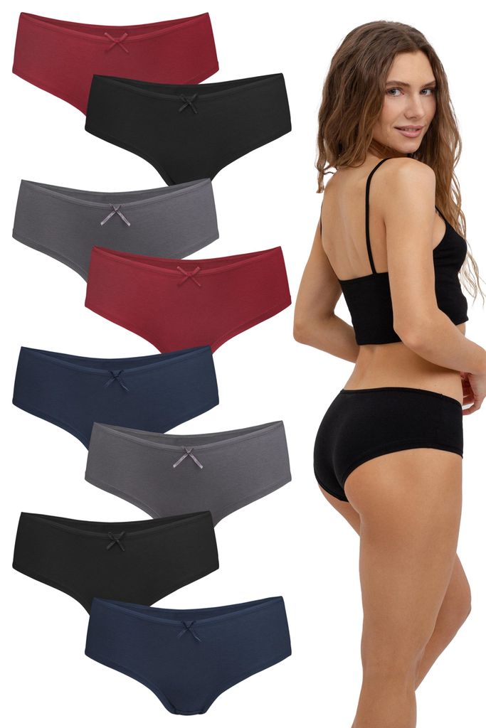 Fabio Farini - 8 Stück Damen Unterhosen - Frauen Hipster Produktbild 