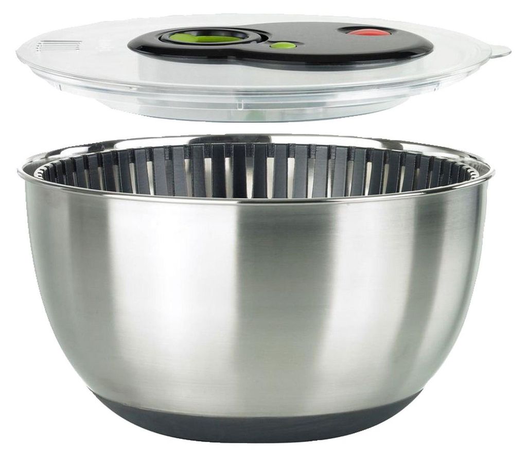 Essoreuse à salade Emsa 4,5l 513441 Turboline inox/noir Image du produit 