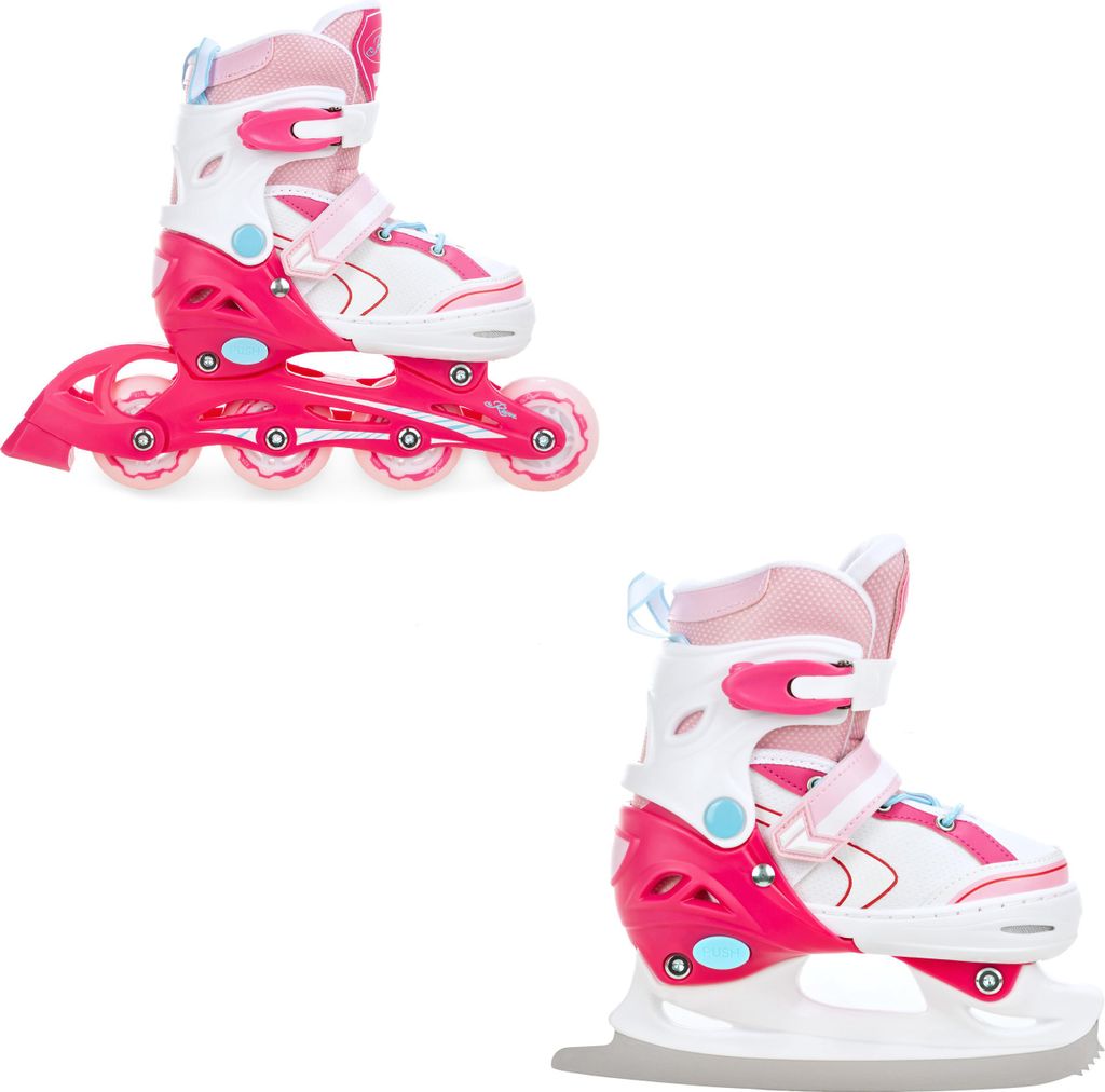 2in1 Inlineskates Schlittschuhe Raven Lia Pink 27-30 verstellbar