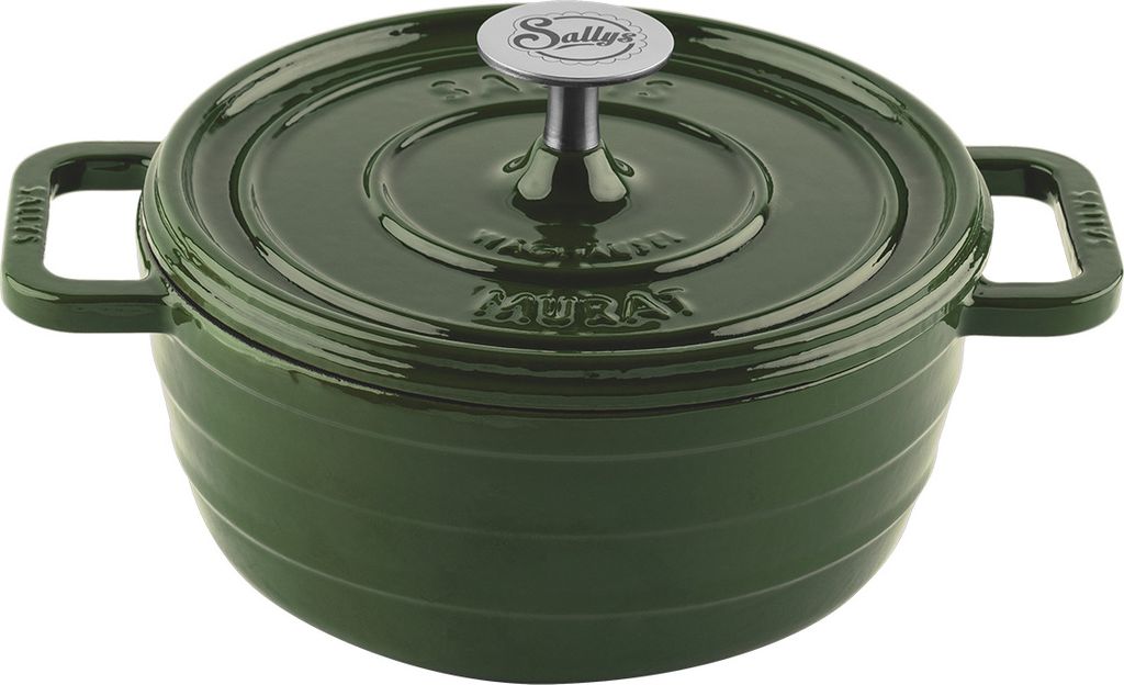 Sallys Gusseisentopf Medium - Hunter Green Majolika Produktbild 