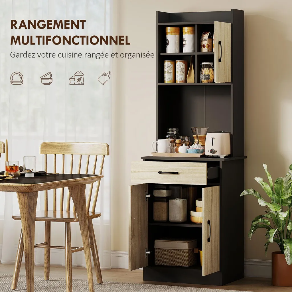 Optimisation Cuisine : Buffet Haut Gain de Place pour Petit Espace 60cm - 3