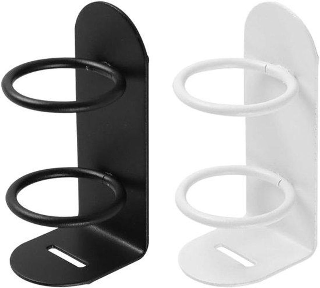 Badkamer Accessoire 2-Pack - Wandgemonteerde Tandenborstelhouder Zwart en Wit - IJzeren Houders - Kein Bohren erforderlich