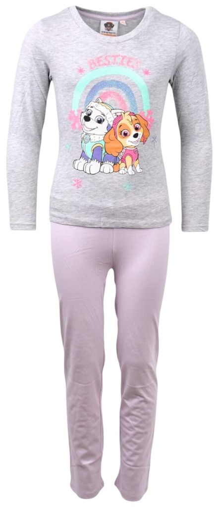 Schlafanzug PAW Patrol Skye mit Glitzer Grau 98 cm