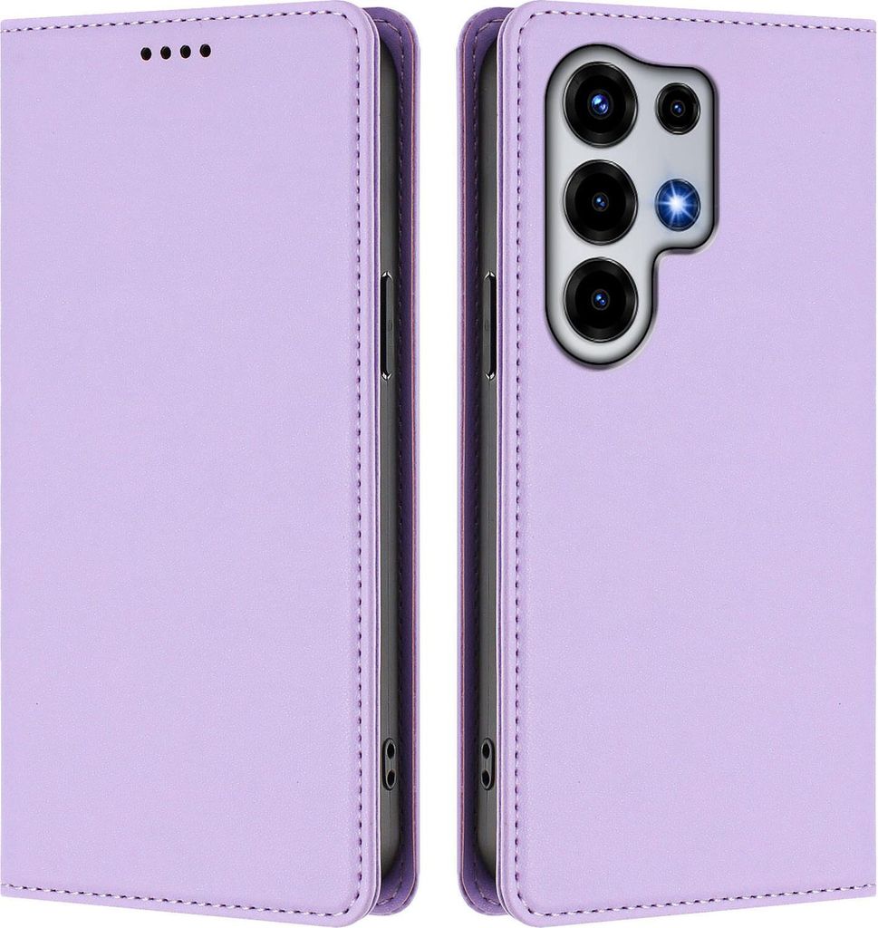 Handyhülle für itel Super 26 Ultra, Kunstleder Klapphülle Stoßfeste Magnetische Hülle mit Ständer Violett