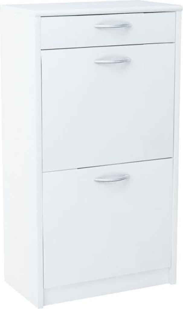 Hoher Schuhschrank mit Schublade IBOJA – weiß