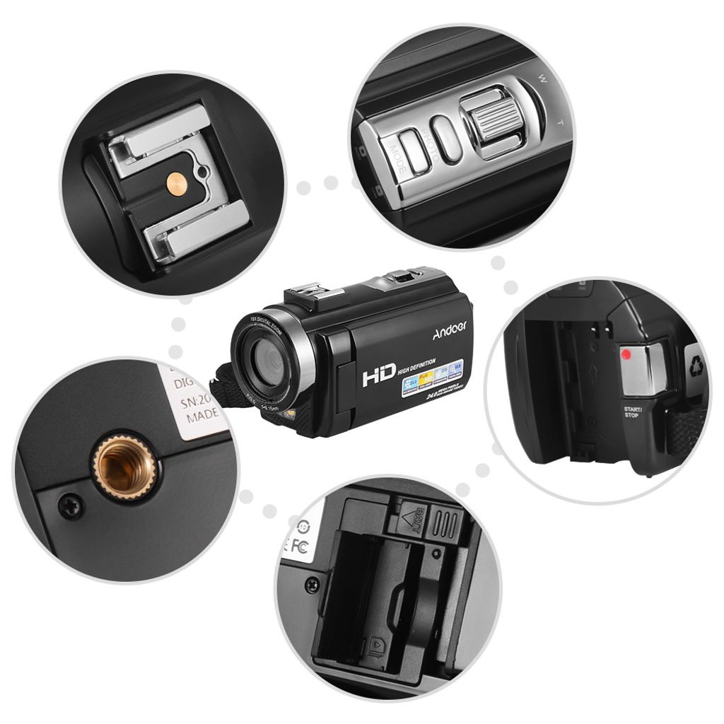 Andoer HDV-201LM 1080P FHD digitální videokamera DV Obrázek produktu 6