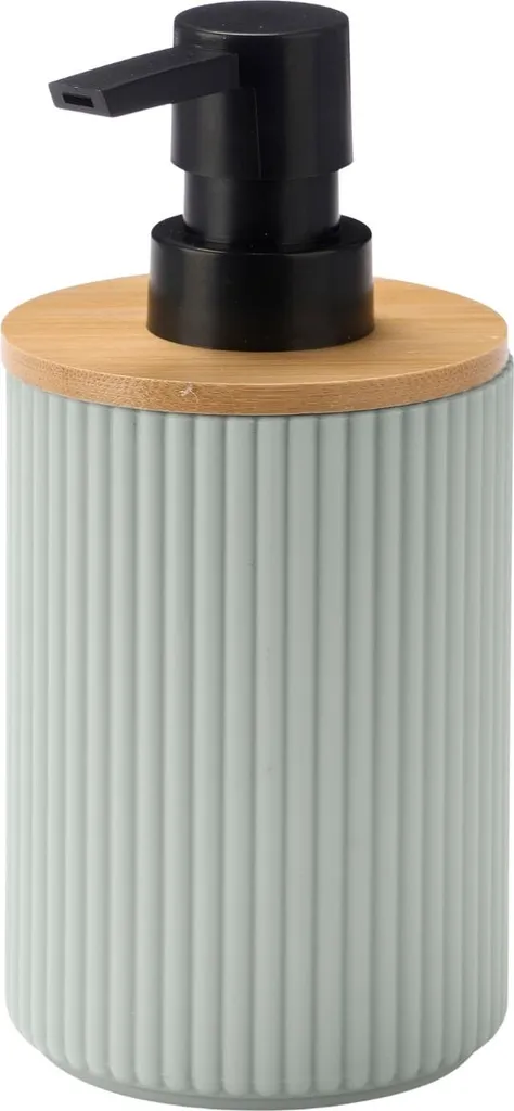Berilo Dispenser Sapone Menta a Strisce 16,5 cm - Eleganza per il Bagno - 1
