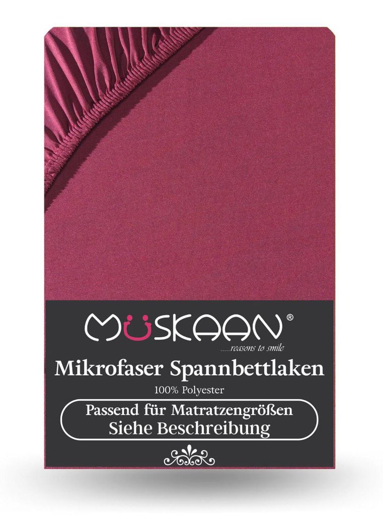 Mikrofaser Spannbettlaken 180x200 cm - 200x200 cm Betttuch Produktbild 