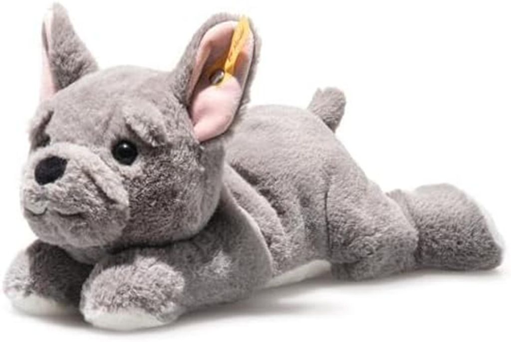 Steiff Französische Bulldogge Brie grau 24 cm liegend Produktbild 