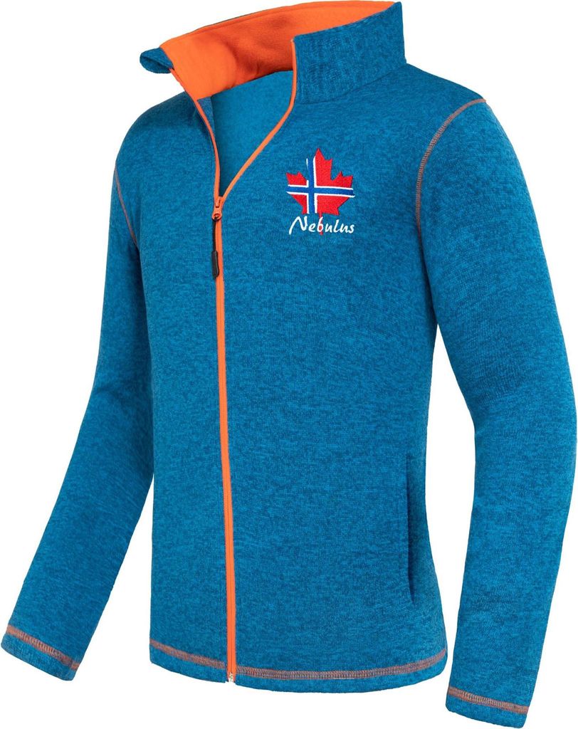 Nebulus Fleecejacke CHIOS Herren, warme Fleece Jacke, mit langem Full-Zip Reißverschluss, P5179 - Herren, malibu-orange, XL