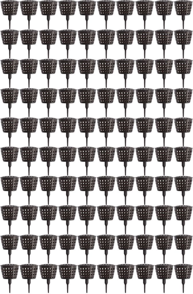 100 STÜCKE Kunststoff Dünger Mesh Korb mit Deckel Pflanzen Dünger Net Topf für Sukkulenten Orchidee Bonsai