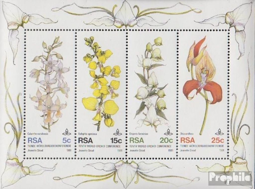 Briefmarken Südafrika 1981 Mi Block12 (kompl.Ausg.) gestempelt Orchideen Konferenz