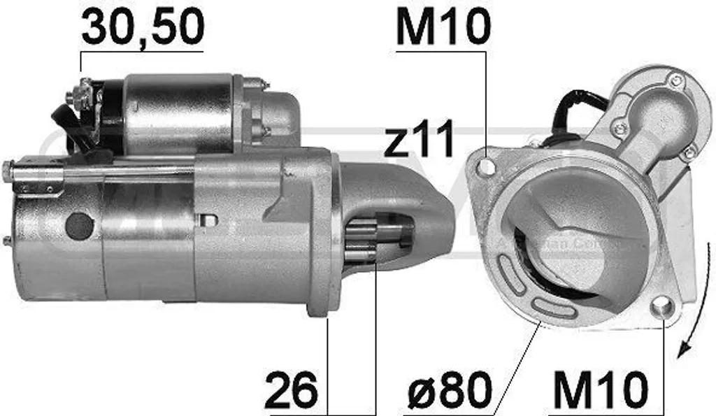 Démarreur de moteur électrique pour Kia Sportage SL et Santa Fe III DM
