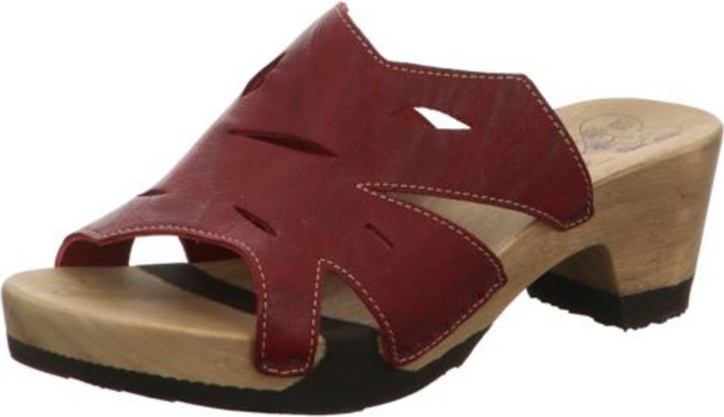 Think ZUNDA Damen Pantoletten - Pantolette rot Elegant NEU