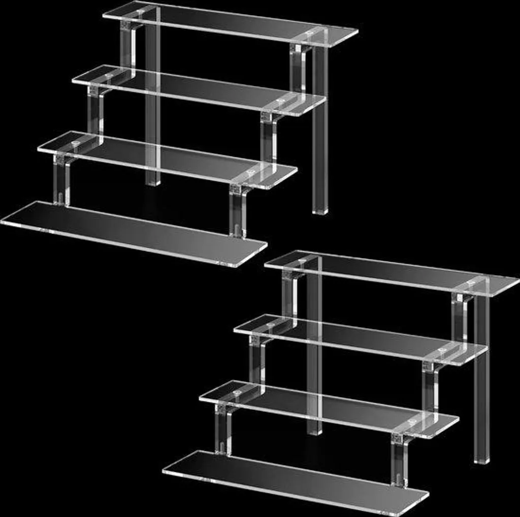 Présentoirs en acrylique pour figurines et cupcakes, lot de 2 supports
