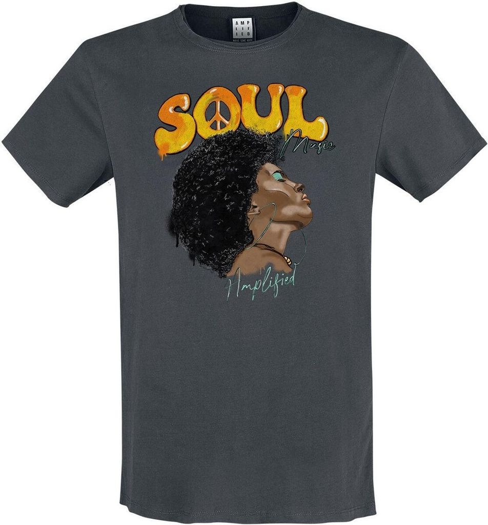 Amplified - "Soul Music" T-Shirt für Herren/Damen Uni GD1564 (S) (Holzkohle)