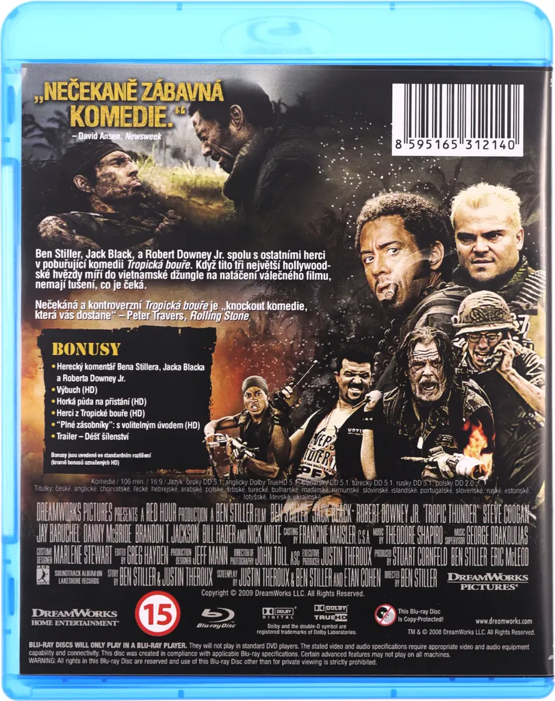Tropic Thunder Blu-ray Version Originale - Soirée Cinéma Humour et Action - 2