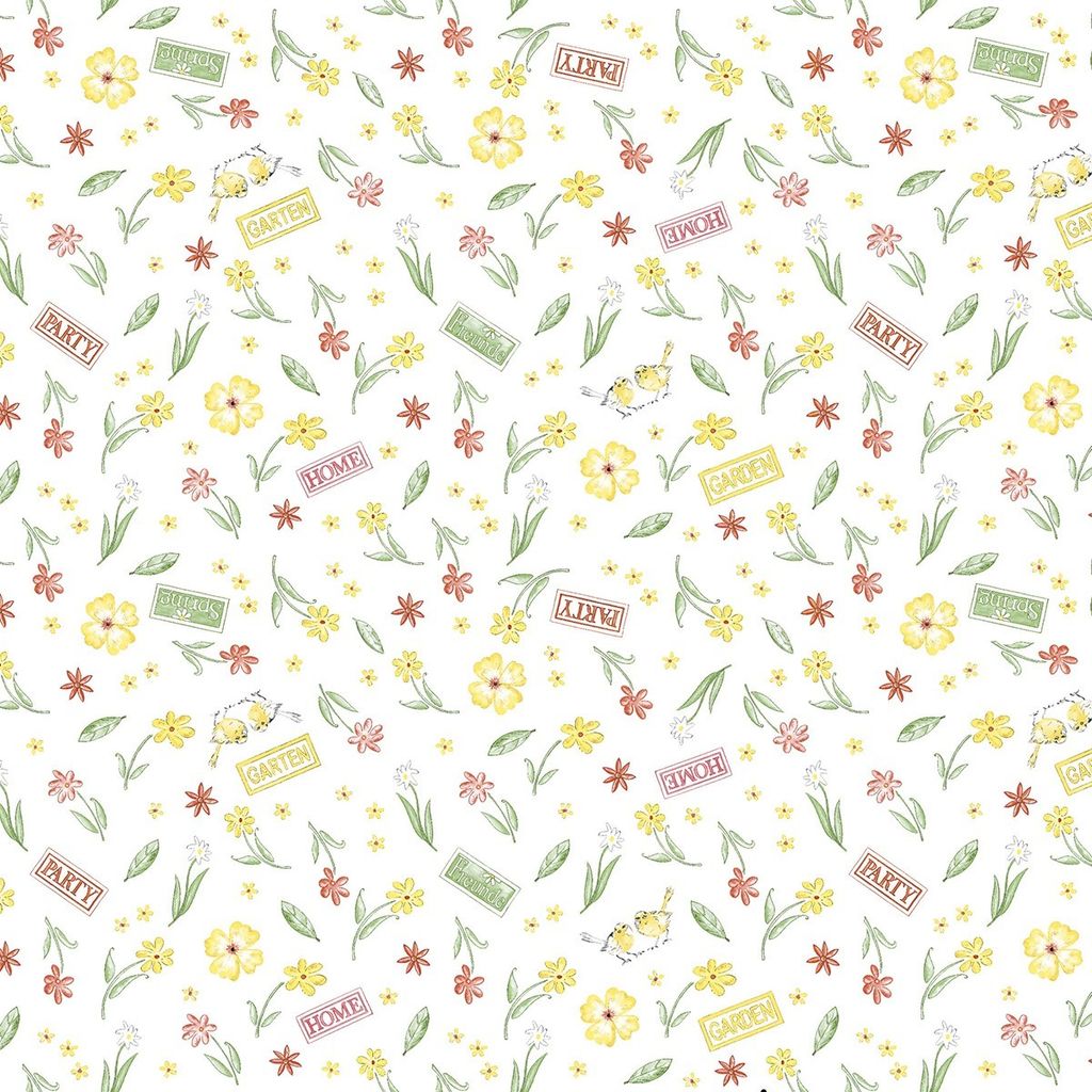 Airlaid Tischdecke Gartenparty, 80 x 80 cm, 20 Stück - Mank - Mitteldecke Floral Streublumen