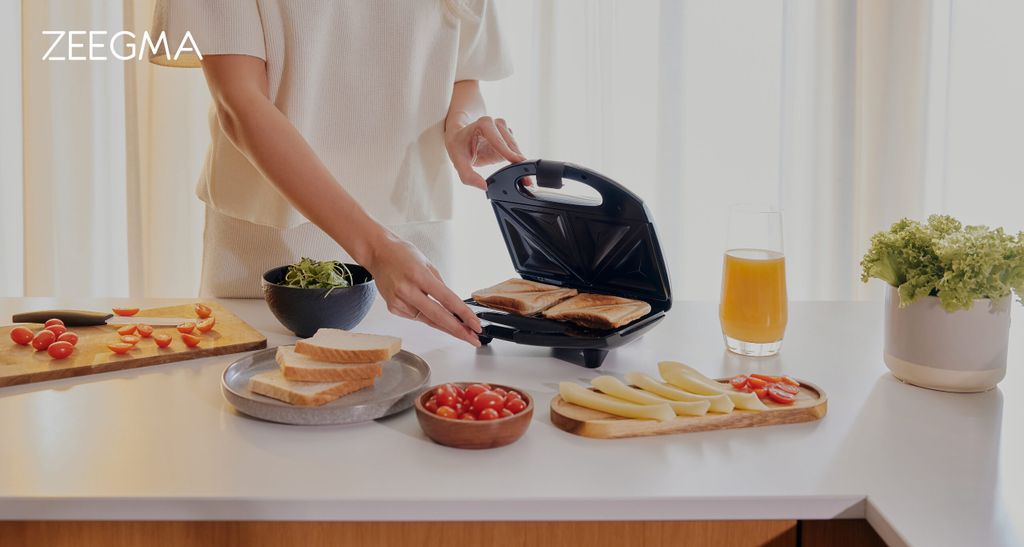 Zeegma Rotee Base Sandwichmaker 750 W LED-Leuchtanzeigen Produktbild 11