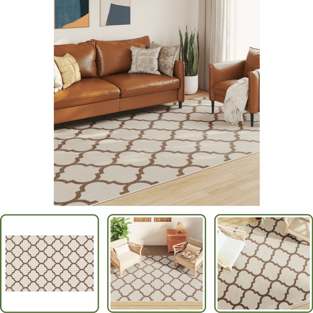 The Living Store Indoor & Outdoor Teppich Mehrfarbig 190x300 cm Rutschfest