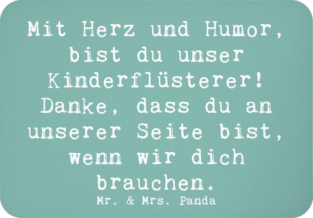 Mr. & Mrs. Panda magnet Spruch Baby-Sitter Engelflüsterer - Meeresbrise - Geschenk, holzmagnet, zettelhalter, handgefertigt, Dankeschön, Wertsch...